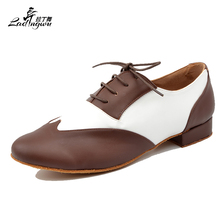 Ladingwu Free Shipping New Brand Modern Men's Ballroom Tango Waltz Latin Dance Shoes Microfiber Synthetic Leather Heel 2.5/4.5cm 2024 - buy cheap