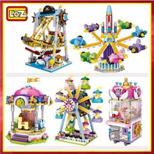 LOZ Mini Diamond Block Amusement Park Pirate Ship Ferris Wheel Clip Dolls Machine Plane With Collection Value Building Model Toy 2024 - buy cheap