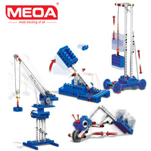 MEOA 4 IN 1 Power Machinery Building Blocks Mini Bricks Gear Move Toys For Children Diy Educational Science Kits As Gift 2024 - buy cheap
