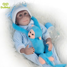 Monkey reborn dolls 19" 46cm soft silicone reborn baby doll gift macaco Boneca Cosplay Apes Animal toys 2024 - buy cheap