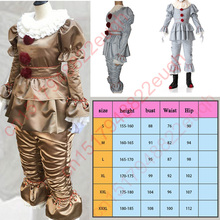 Adult Men Halloween Stephen King's It Costumes for Women Clown Joker Pennywise Cosplay Carnival Purim Masquerade party Dresses 2024 - buy cheap