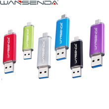 WANSENDA OTG USB Flash Drive Pen Drive GB 32 16GB 64GB 128GB 256GB 3.0 GB USB Pendrive Micro Stick USB para Smartphone Android 2024 - compre barato