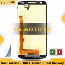 Высокое качество ЖК-дисплей для Motorola Moto E3 XT1700 XT1706 ЖК-дисплей кодирующий преобразователь сенсорного экрана в сборе черный/белый 2024 - купить недорого