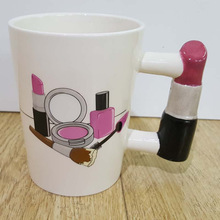 Creative Ceramic Makeup Artist Office Tea Cup Mug Coffee Addict Mugs Lipstick Lover Novelty Milk Juice Cup Gift For Girlfriend 2024 - buy cheap