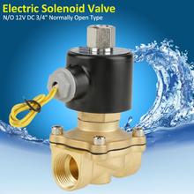 12v válvula solenóide elétrica dc g3/4 "n/o tipo normalmente aberto bronze válvula solenóide elétrica para o ar da água valvula 2024 - compre barato