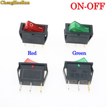 ChengHaoRan 1pcs KCD3 Rocker Switch ON-OFF 2 Position 3 Pin Electrical equipment With Light Power Switch 16A 250VAC/ 20A 125VAC 2022 - buy cheap