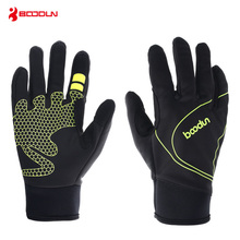Велосипедные перчатки Boodun с сенсорным экраном, теплые перчатки для велоспорта, противоскользящие противоударные ветрозащитные перчатки для Спортивного Велосипеда 2024 - купить недорого