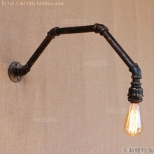 Lámpara con diseño de tubería de hierro estilo Loft americano, accesorios de luz de pared Industrial Vintage para candelabro de pared Edison, iluminación interior creativa 2024 - compra barato