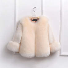 2020 Winter Girls Fur Coat Elegant Baby Girl Faux Fur Jackets And Coats Thicken Kids Warm Parka Children Outerwear Clothes 2024 - buy cheap
