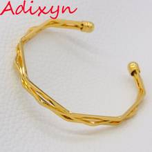 Adixyn Width 5mm African Bangles For Women Gold Color/Copper NEW Bracelet Jewelry African/Ethiopian/Arab Gifts 2024 - buy cheap