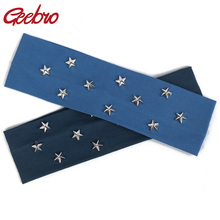 Geebro Popular Women Cotton Star Headband Girls Fashion Summer Casual Solid Flat Stretchy Hair bands Accessories For femme Girls 2024 - buy cheap