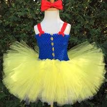 Snow White Cosplay Tutu Dresses for Girls Party Princess Dress Children's Tulle Dress with Headband Baby Girl Tutu Dress Infant 2024 - buy cheap