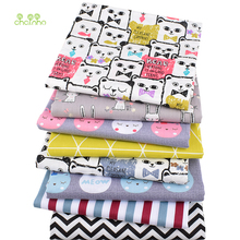 Chainho,8pcs/Lot,Cats&Rabbit Series,Printed Twill Cotton Fabric,Patchwork Cloth For DIY Sewing Quilting Baby&Children's Material 2024 - buy cheap