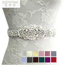Свадебные ремни zuoy25с кристаллами, атласный пояс для свадебного платья, свадебные аксессуары, ленточный пояс для невесты 2024 - купить недорого