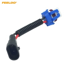 Feeldo 1pc 9005 conector de lâmpada de faróis, conector de fio para extensão de farol, soquete de cerâmica #5460 2024 - compre barato