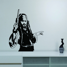 Captain Jack Sparrow Wall Sticker Vinyl Decal Pirates of the Caribbean Art Adventure Movie Decorations for Home Room Decor 2024 - buy cheap