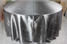 Dark Silver Taffeta Tablecloth For Wedding Event&Party&Hotel&Banqet Supplies/Decoration(Chair Cover& Bands&Backdrop&Napkins) 2024 - buy cheap