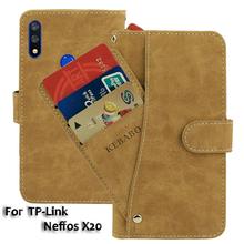 Vintage Leather Wallet TP-Link Neffos X20 Case 6.26" Flip Luxury Card Slots Cover Magnet Stand Phone Protective Bags 2024 - buy cheap