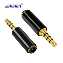 3.5mm Male to 3.5mm Female Stereo Audio Connector Adapter 24K Gold Plated for 6s Smartphones Headphones Speaker Player 2024 - buy cheap
