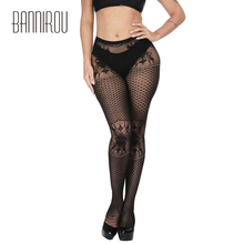 BANNIROU Tights Women Female Pantyhose Women's Sexy Stocking Leopard Lace Stockings Sexy Tights For Women Stockings New 1 Pair 2024 - buy cheap