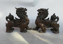 Par 11 bronze bronze bronze folk casa fengshui auspicioso besta dragão kylin unicórnio pixiu 2024 - compre barato