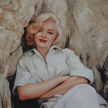 Wholesale Sexy Star Marilyn Monroe Oil Painting On Canvas Hot Movie Star Marilyn Monroe Abstract Portrait Oil Paintings 2024 - buy cheap