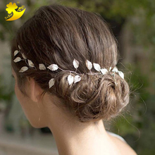 Xinyun Wedding Hair vine Bridal Hair Accessories Beautiful Leave Headbands Fashion Women Hair Band Simple Bride Headpiece Hair 2024 - buy cheap