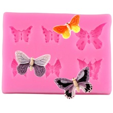 3D Silicone Mold Butterfly Shaped Fondant Cake Mold Soap Mould Bakeware Baking Cooking Tools Sugar Cookie Jelly Pudding Decor 2024 - buy cheap