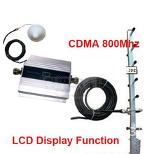 w/ 15Meter cable 9dbi yagi antenna CDMA booster gain 55dbi LCD display function CDMA 850Mhz mobile phone signal booster repeater 2024 - buy cheap