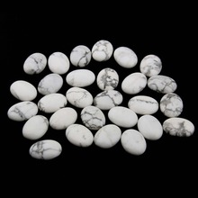 10PCS Natural Stone Cabochon White Turquoise Oval 10X14 12X16 13X18 15X20 18X25mm Egg Shape DIY Jewelry 2024 - buy cheap