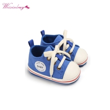 2018 Baby Shoes Infant first walkers Tollder Canvas  Shoes Lace-up Baby Girls Sneaker Prewalker 0-18M 2024 - buy cheap