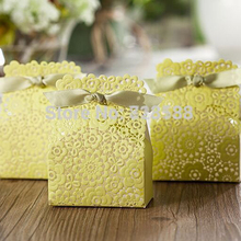 25pcs Flower Wedding Favor Box Green Lawn Color Candy Box Wedding Favors And Gifts Box Wedding Decoration Party Supplies 2024 - buy cheap
