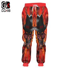 OGKB Unisex Hiphop Jogger Pants Custom 3D Print Smoking Skull Sweatpant Women/ Mens Funny Casual Sweat pants Factory Outlet 5XL 2024 - buy cheap