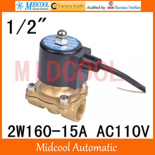 High quality Water vapor waterproof solenoid valve 2W160-15A  port 1/2" BSP AC110V two position, two way normally closed 2024 - buy cheap