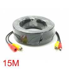 15M/49FT RCA DC Connector Power Audio Video Cable For CCTV Camera Security 2024 - buy cheap