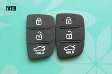 CYCTEM 2pcs/lot 3 Buttons Car Remote Key Shell Fob Case Rubber Pad Key Button Fit For Hyundai IX45 Santa Fe 2024 - buy cheap