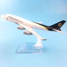 16CM AIRLINES UPS  BOEING 747 AIRCRAFT MODEL MODEL PLANE SIMULATION 16 ALLOY CHRISTMAS TOYS GIFT KIDS 2024 - buy cheap