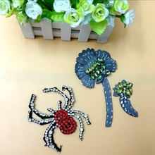 spider flower beaded patches applique patches for clothing fabric patch sewing accessories parches bordados embroidered patches 2024 - buy cheap