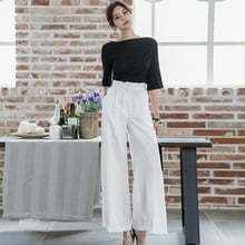 New arrival women temperament work style two-piece set sexy black basic shirt and long pant fashion high quality women set 2024 - buy cheap