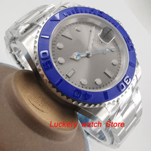 40mm no logo gray dial Luminous saphire glass;blue Ceramic Bezel  SUB Automatic movement men's watch-BA125 2024 - buy cheap