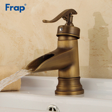 Frap New Arrival Single Lever waterfall Bathroom Basin Faucet Brass Antique Hot and Cold bathroom Sink Mixer Taps Y10073 2024 - buy cheap