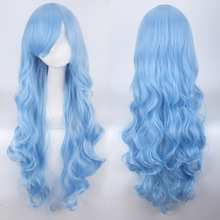 Date A Live 3rd Season Yoshino Cosplay Wigs 80cm Light Blue Synthetic Hair Perucas Cosplay Wig + Wig Cap 2024 - buy cheap