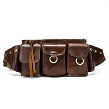 Vintage Leather Fanny Pack for Men Waist Bag Hip Purse Phone Bum Belt Money Belt Bag Messenger Small Shoulder Bags 2024 - buy cheap