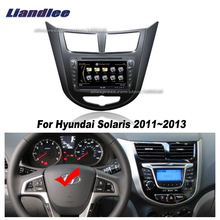 Liandlee 2din для Hyundai Solaris 2011 ~ 2013-Автомобильный Android радио GPS карты навигация плеер BT Wi-Fi HD экран мультимедийная система 2024 - купить недорого