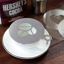 Modelo de impressão de café, utensílios de aço inoxidável para café, formas para barista decoração de espuma de café, molde chique 2024 - compre barato