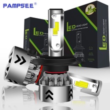 PAMPSEE Mini6 Car Headlight Led H7 H1 9006 hb4 9005 hb3 H11 H4 LED Bulb Super Bright Automobiles Lights COB Lamp 12v 60W 6000K 2024 - buy cheap