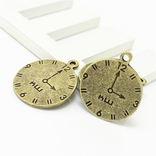 Sweet Bell 30pcs 20*24mm Antique Bronze Metal Zinc Alloy Trendy Clock Vintage Jewelry Charm Jewelry Making Findings D1156 2024 - buy cheap