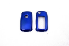 Hard Plastic Keyless Remote Key Protection Case Cover (Gloss Metallic Blue) For VW Volkswagen MK6 2024 - buy cheap