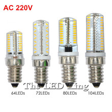 mini E14 led bulb 3014smd luminaria 220v 9w 10w 12w 15w 64leds 72led 80leds 104leds dimmable silicone light Replace Halogen Lamp 2024 - buy cheap