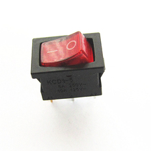 15*21mm KCD1 On-Off 3Pin Boat Car Rocker Switch 6A/10A 250V/125V AC Red  Button Power dispenser switch boat switch 2024 - buy cheap